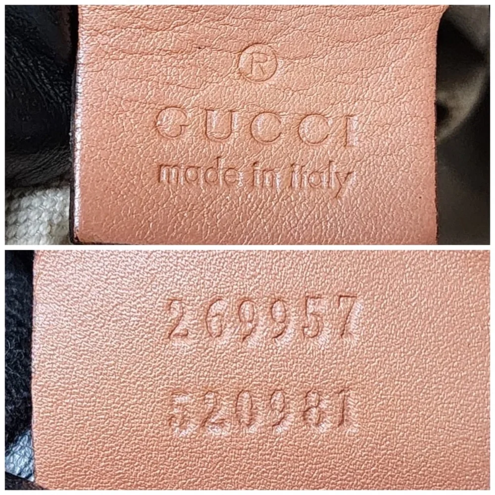 Authentic GUCCI Guccissima Large Heart Bit Charm Top Handle Satchel Bag Peach
